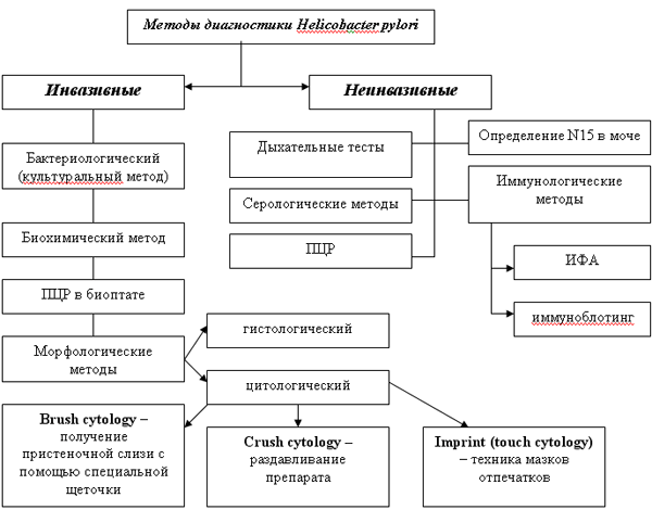 методы диагностики Helicobacter pylori, рис1